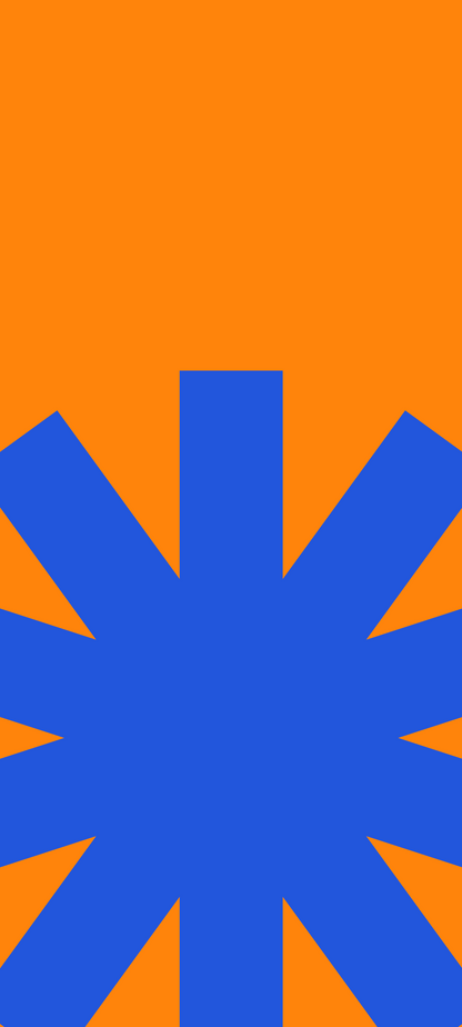 A mobile wallpaper of a blue tohuwhetū on an orange background.